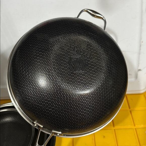 HEXCLAD 4 Piece Nonstick Stainless Steel Frying Pan Set 8 10 12 Wok $600 - Picture 4 of 10